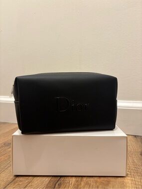 Dior Black Leather Pouch With Box
